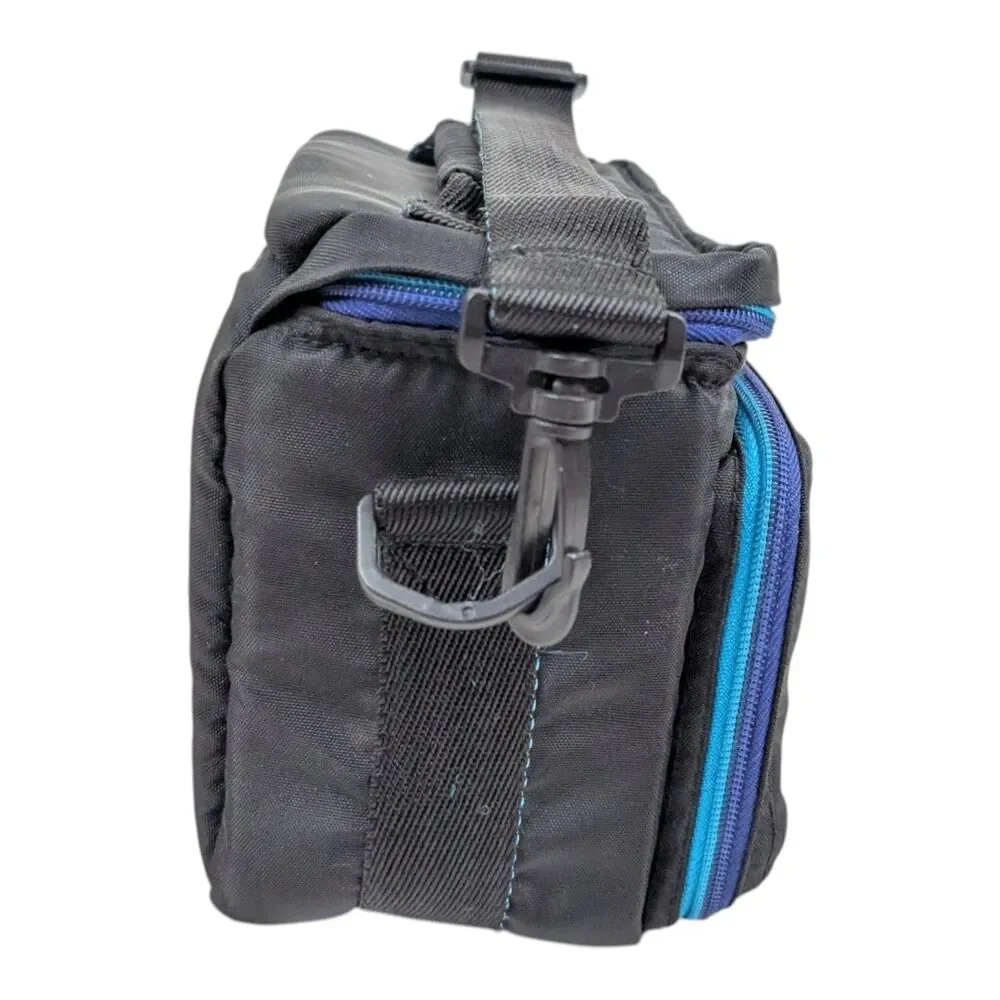 Samsonite World Sport Padded Camera Camcorder BAG Black Aqua Strap Retro
